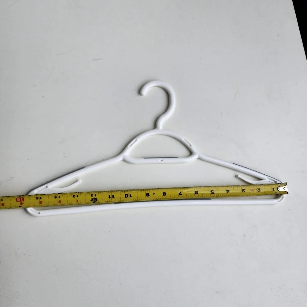 18 Pcs Slim Non Slip Hangers - Space Saving Hangers Clothes Lingerie Hooks White